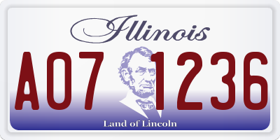 IL license plate A071236