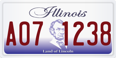IL license plate A071238
