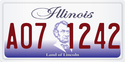 IL license plate A071242
