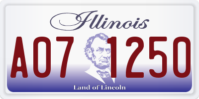 IL license plate A071250