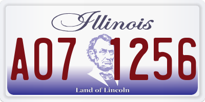 IL license plate A071256