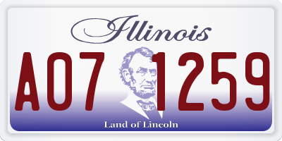 IL license plate A071259