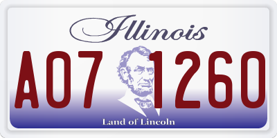 IL license plate A071260