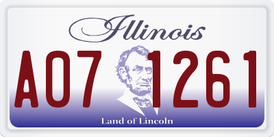 IL license plate A071261
