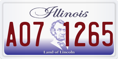 IL license plate A071265
