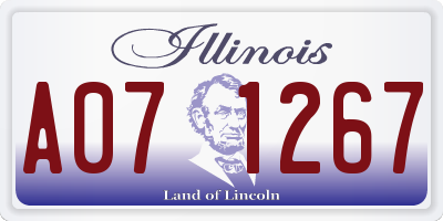 IL license plate A071267