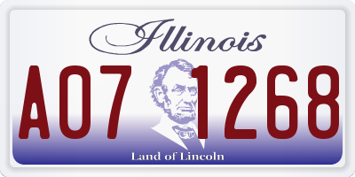 IL license plate A071268