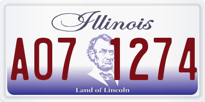 IL license plate A071274