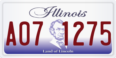 IL license plate A071275