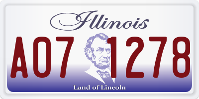 IL license plate A071278