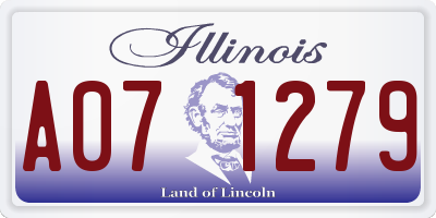 IL license plate A071279