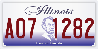 IL license plate A071282