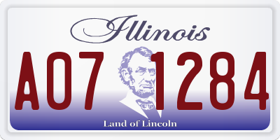 IL license plate A071284