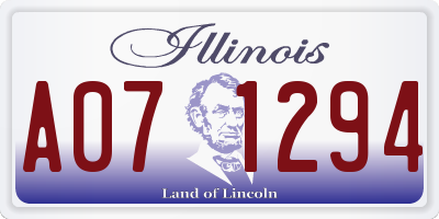 IL license plate A071294