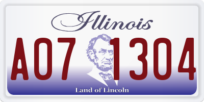 IL license plate A071304
