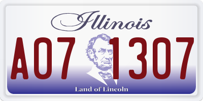 IL license plate A071307