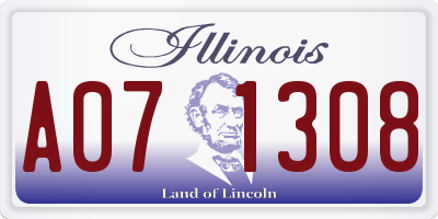 IL license plate A071308