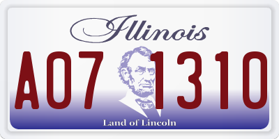 IL license plate A071310