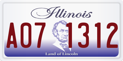 IL license plate A071312