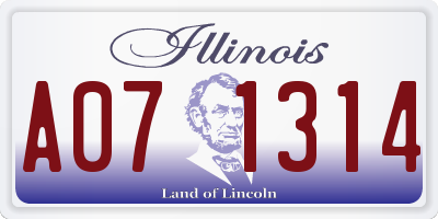 IL license plate A071314