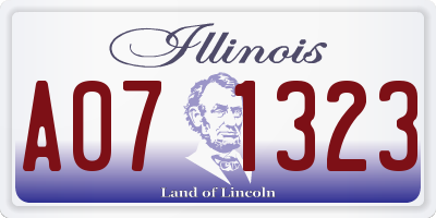 IL license plate A071323