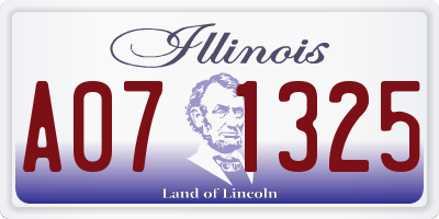 IL license plate A071325