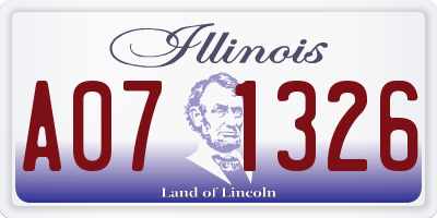IL license plate A071326