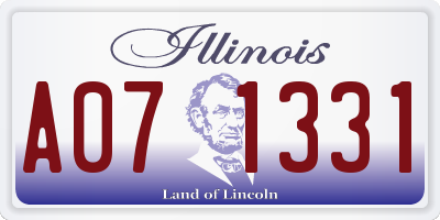 IL license plate A071331