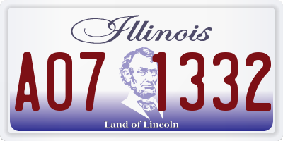 IL license plate A071332