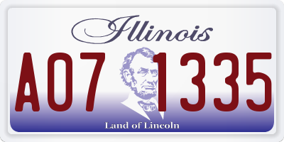IL license plate A071335