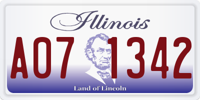 IL license plate A071342