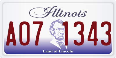 IL license plate A071343