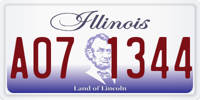 IL license plate A071344