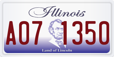 IL license plate A071350