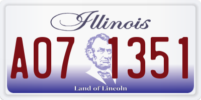 IL license plate A071351