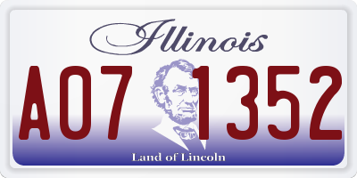 IL license plate A071352