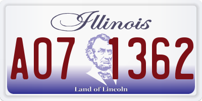 IL license plate A071362