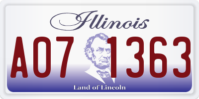 IL license plate A071363