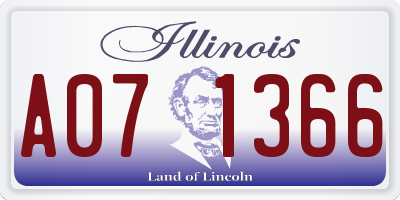 IL license plate A071366