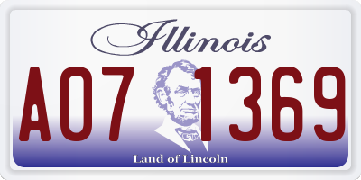 IL license plate A071369