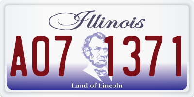 IL license plate A071371