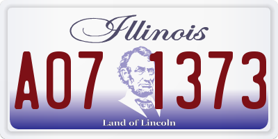 IL license plate A071373