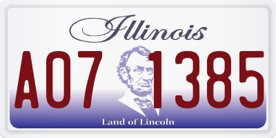 IL license plate A071385