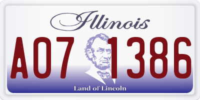 IL license plate A071386