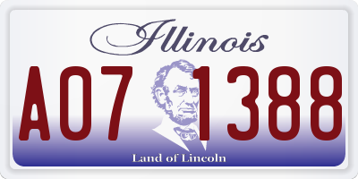 IL license plate A071388