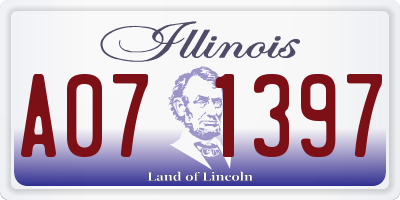 IL license plate A071397