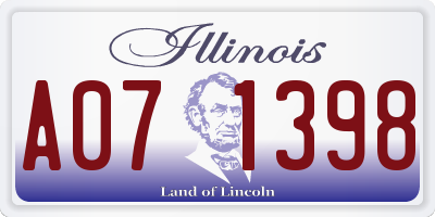 IL license plate A071398
