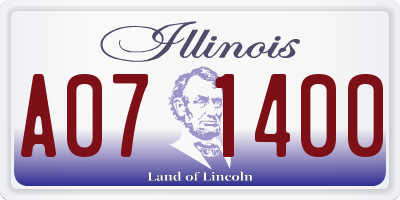 IL license plate A071400