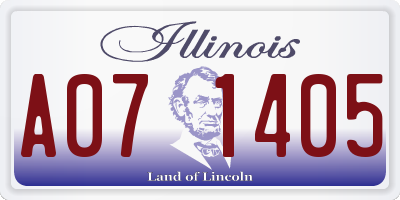 IL license plate A071405