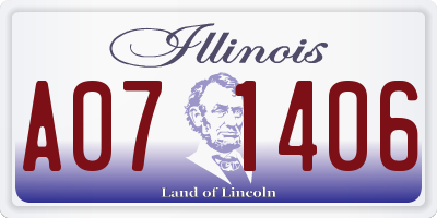 IL license plate A071406